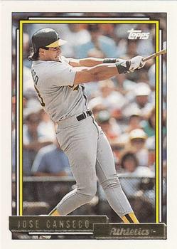 1992 Topps - Gold #100 Jose Canseco Front