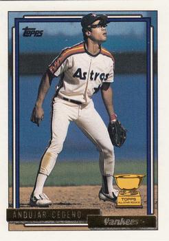 1992 Topps - Gold #288 Andujar Cedeno Front