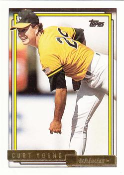 1992 Topps - Gold #704 Curt Young Front