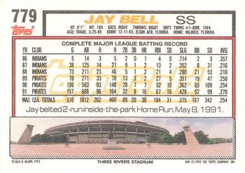 1992 Topps - Gold #779 Jay Bell Back