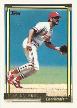 1992 Topps - Gold #723 Jose Oquendo Front