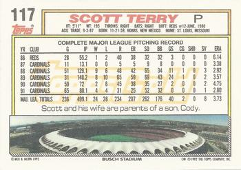 1992 Topps - Gold Winners #117 Scott Terry Back