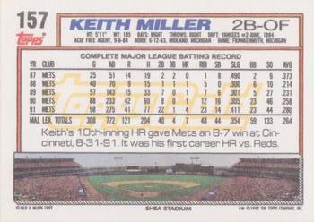 1992 Topps - Gold Winners #157 Keith Miller Back
