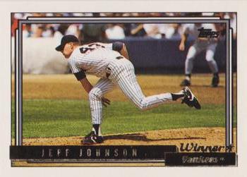 1992 Topps - Gold Winners #449 Jeff Johnson Front
