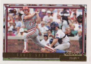 1992 Topps - Gold Winners #485 Chris Sabo Front