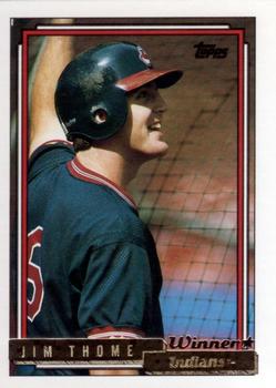 1992 Topps - Gold Winners #768 Jim Thome Front