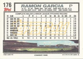 1992 Topps - Gold Winners #176 Ramon Garcia Back
