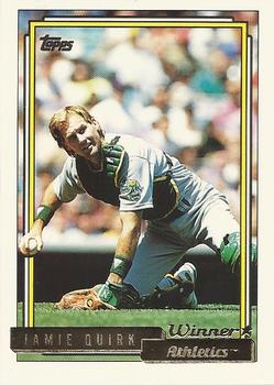 1992 Topps - Gold Winners #19 Jamie Quirk Front