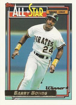 1992 Topps - Gold Winners #390 Barry Bonds Front