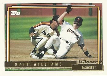 1992 Topps - Gold Winners #445 Matt Williams Front