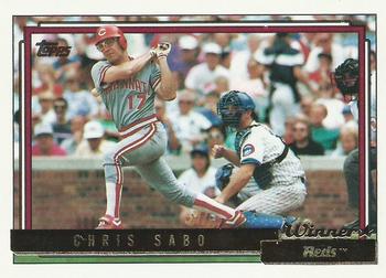 1992 Topps - Gold Winners #485 Chris Sabo Front