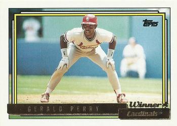 1992 Topps - Gold Winners #498 Gerald Perry Front