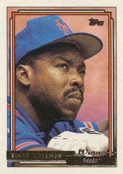 1992 Topps - Gold Winners #500 Vince Coleman Front