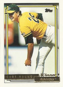 1992 Topps - Gold Winners #704 Curt Young Front