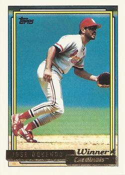 1992 Topps - Gold Winners #723 Jose Oquendo Front