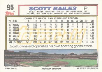 1992 Topps - Gold Winners #95 Scott Bailes Back