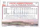 1992 Topps Micro #77 Jack Armstrong Back