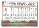 1992 Topps Micro #157 Keith Miller Back