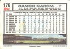 1992 Topps Micro #176 Ramon Garcia Back