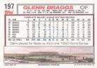 1992 Topps Micro #197 Glenn Braggs Back