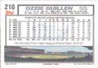 1992 Topps Micro #210 Ozzie Guillen Back