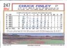 1992 Topps Micro #247 Chuck Finley Back