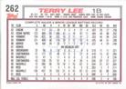 1992 Topps Micro #262 Terry Lee Back
