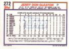 1992 Topps Micro #272 Jerry Don Gleaton Back