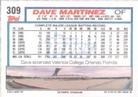 1992 Topps Micro #309 Dave Martinez Back