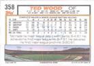 1992 Topps Micro #358 Ted Wood Back