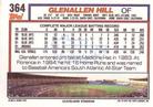 1992 Topps Micro #364 Glenallen Hill Back