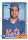 1992 Topps Micro #382 Sid Fernandez Front
