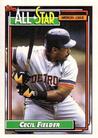 1992 Topps Micro #397 Cecil Fielder Front