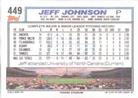 1992 Topps Micro #449 Jeff Johnson Back