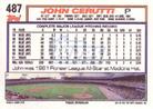 1992 Topps Micro #487 John Cerutti Back