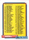 1992 Topps Micro #527 Checklist 4 of 6 Front