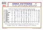 1992 Topps Micro #602 Mike Fetters Back