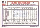 1992 Topps Micro #621 Dan Gakeler Back