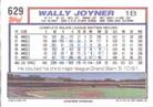 1992 Topps Micro #629 Wally Joyner Back