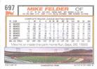 1992 Topps Micro #697 Mike Felder Back
