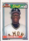 1992 Topps Micro #714 Calvin Reese Front