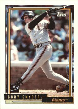 1992 Topps Traded - Gold #107T Cory Snyder Front