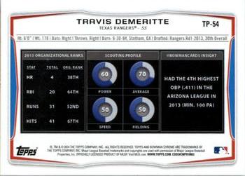 2014 Bowman Draft - Top Prospects #TP-54 Travis Demeritte Back