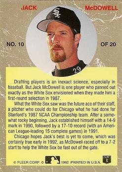 1992 Ultra - All-Stars #10 Jack McDowell Back