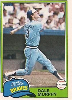 1981 O-Pee-Chee - Gray Back #118 Dale Murphy Front