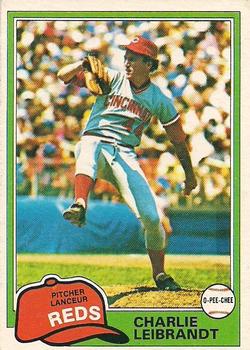 1981 O-Pee-Chee - Gray Back #126 Charlie Leibrandt Front