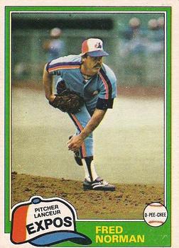 1981 O-Pee-Chee - Gray Back #183 Fred Norman Front