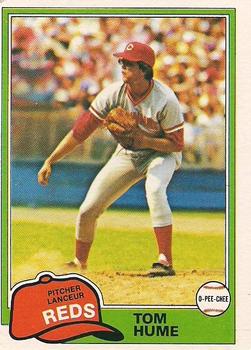 1981 O-Pee-Chee - Gray Back #292 Tom Hume Front