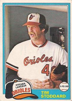1981 O-Pee-Chee - Gray Back #91 Tim Stoddard Front