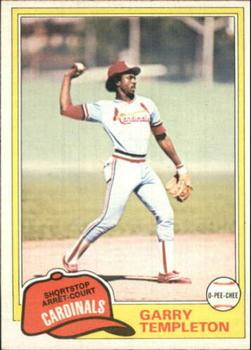 1981 O-Pee-Chee - Gray Back #144 Garry Templeton Front